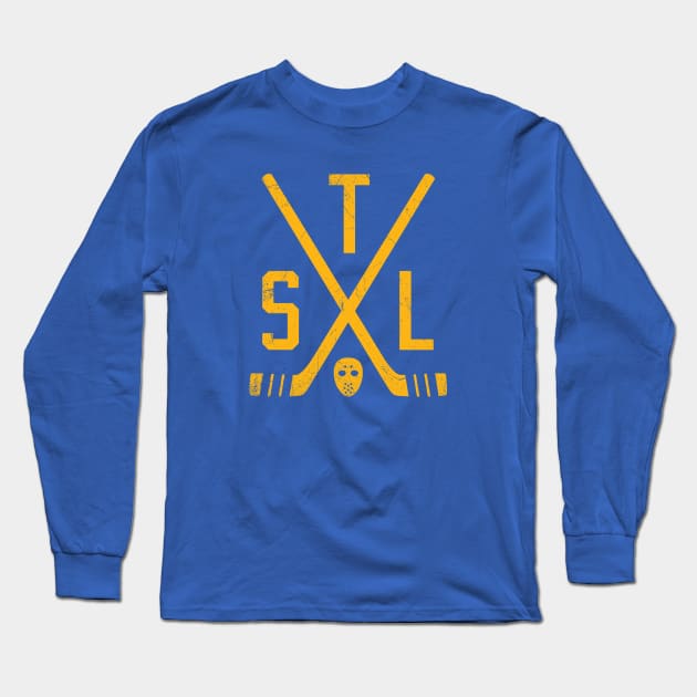 STL Retro Sticks - Blue Long Sleeve T-Shirt by KFig21